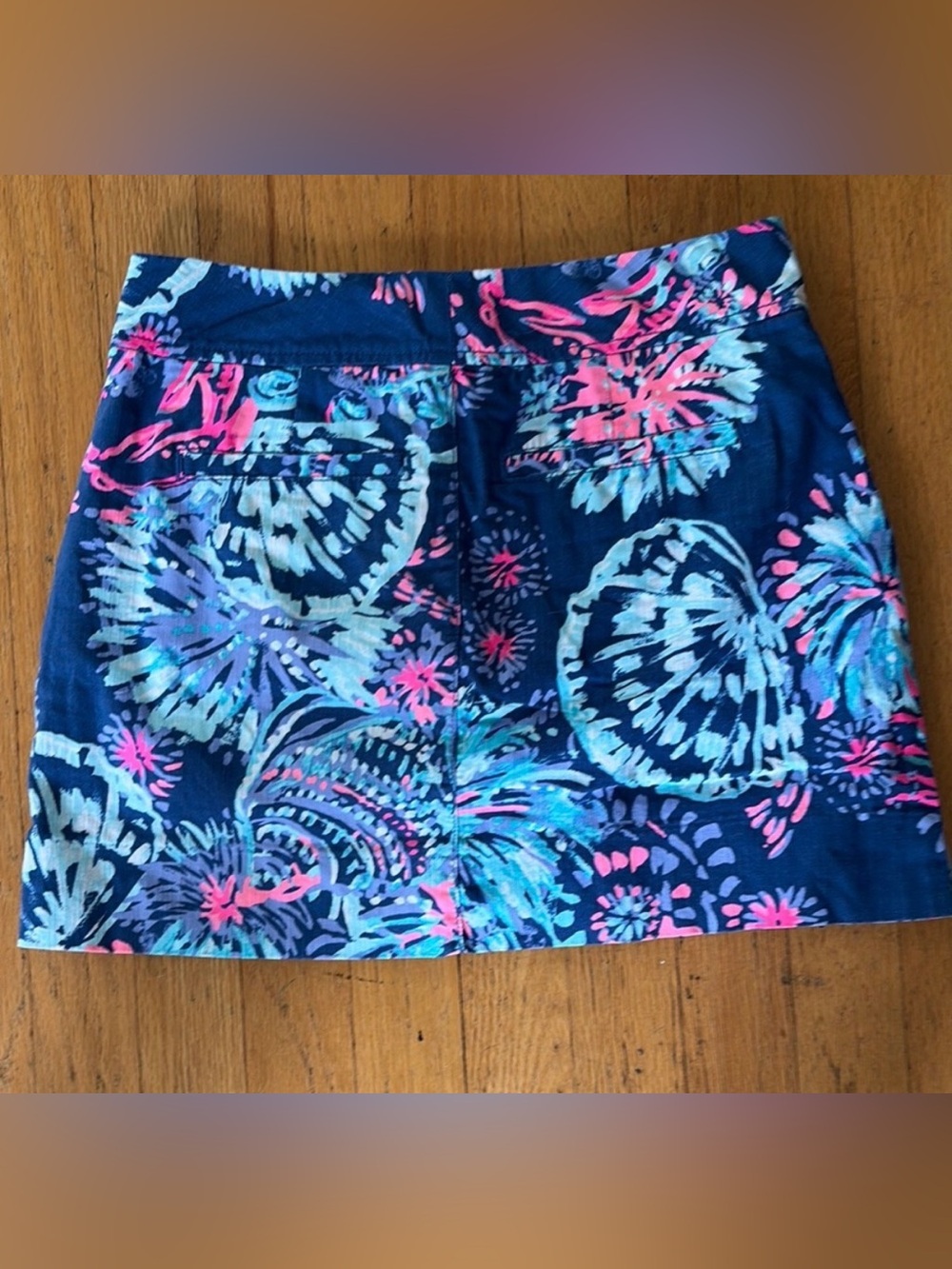Lilly Pulitzer Blue and Pink Mini Skirt Resort Wear